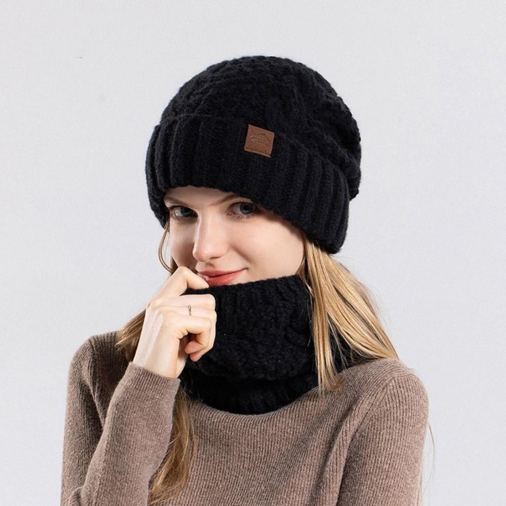 Soft Winter Beanie Hat Scarf S - Wool Glove Lined 评论和价格