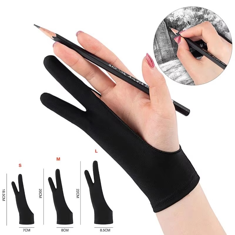 S/M/L Two-Finger Drawing Glove - Touchscreen Glove Capacitive 评论和价格