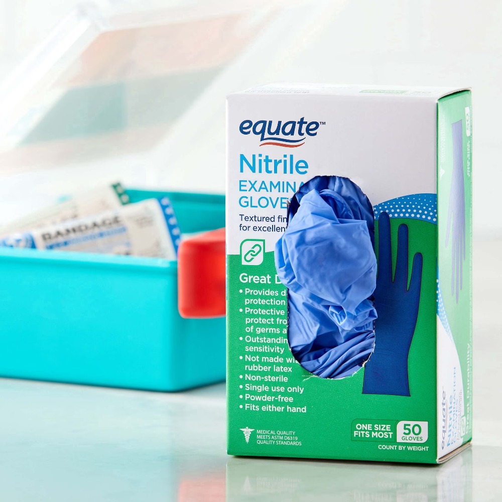 Equate Nitrile Exam Gloves, On - Exam Glove Nitrile 评论和价格