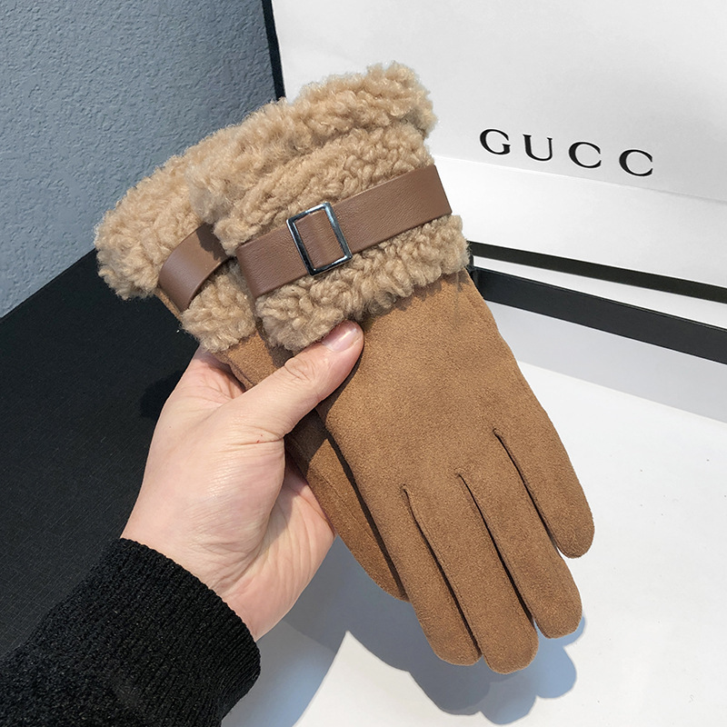 Women's Winter Gloves Thickene - Wool Glove Lined 评论和价格