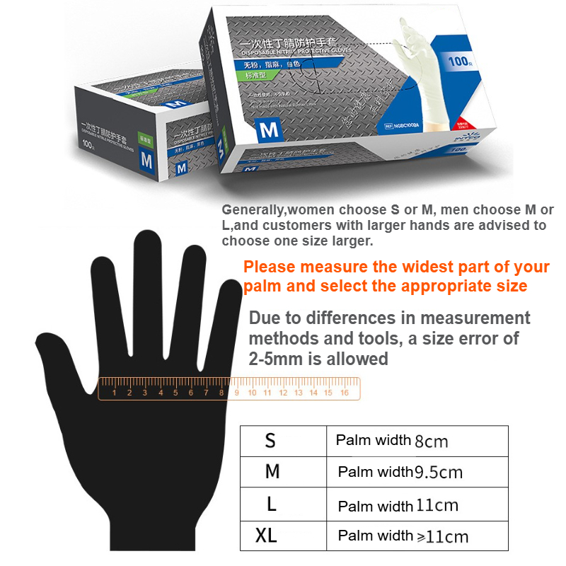 100Pcs Nitrile Disposable Glov - Exam Glove Nitrile 评论和价格