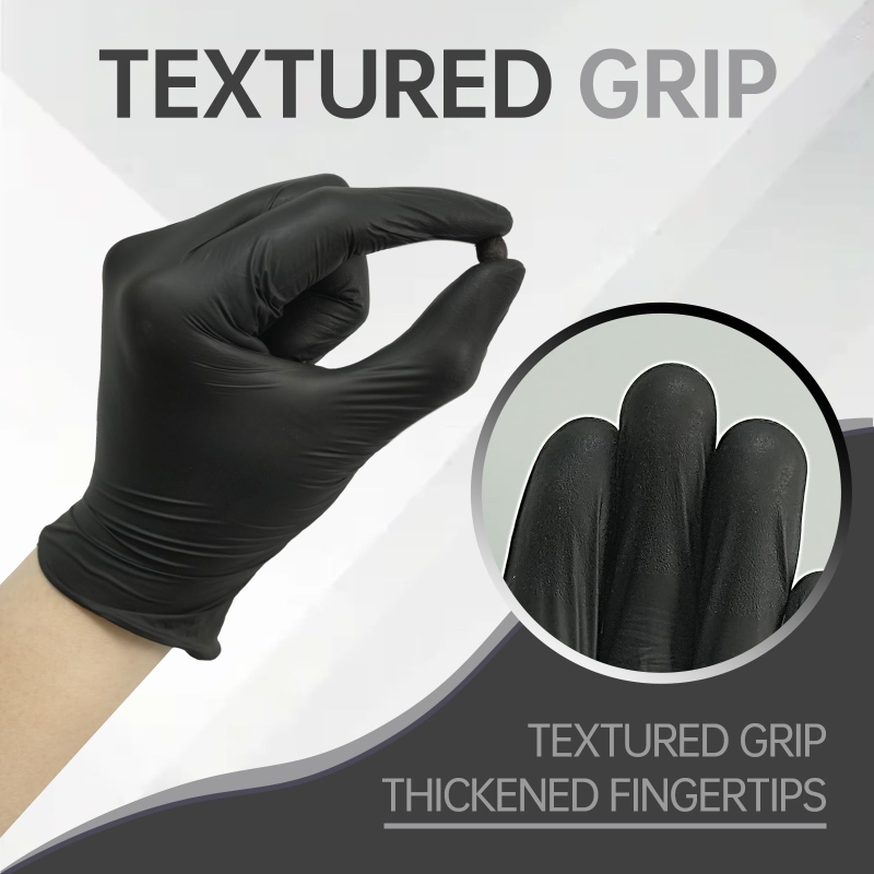 100PCS Black Nitrile Gloves Di - Latex Disposable Glove 评论和价格
